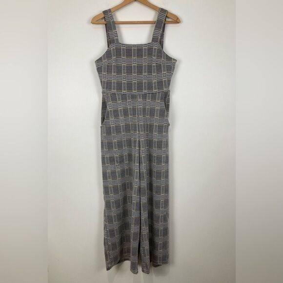 Free People Pantsuit Size 0 Plaid Tie Back Wide Leg Crop - Picture 1 of 8